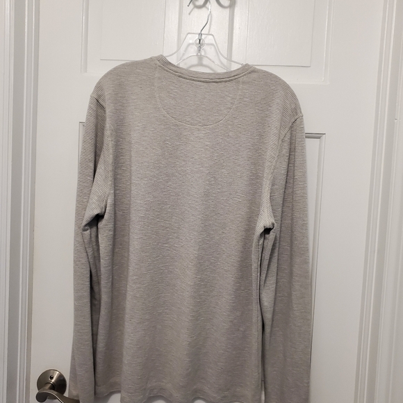 ORVIS Grey Knit Striped Long Sleeve Shirt Size Large, casual, comfy - Picture 3 of 5
